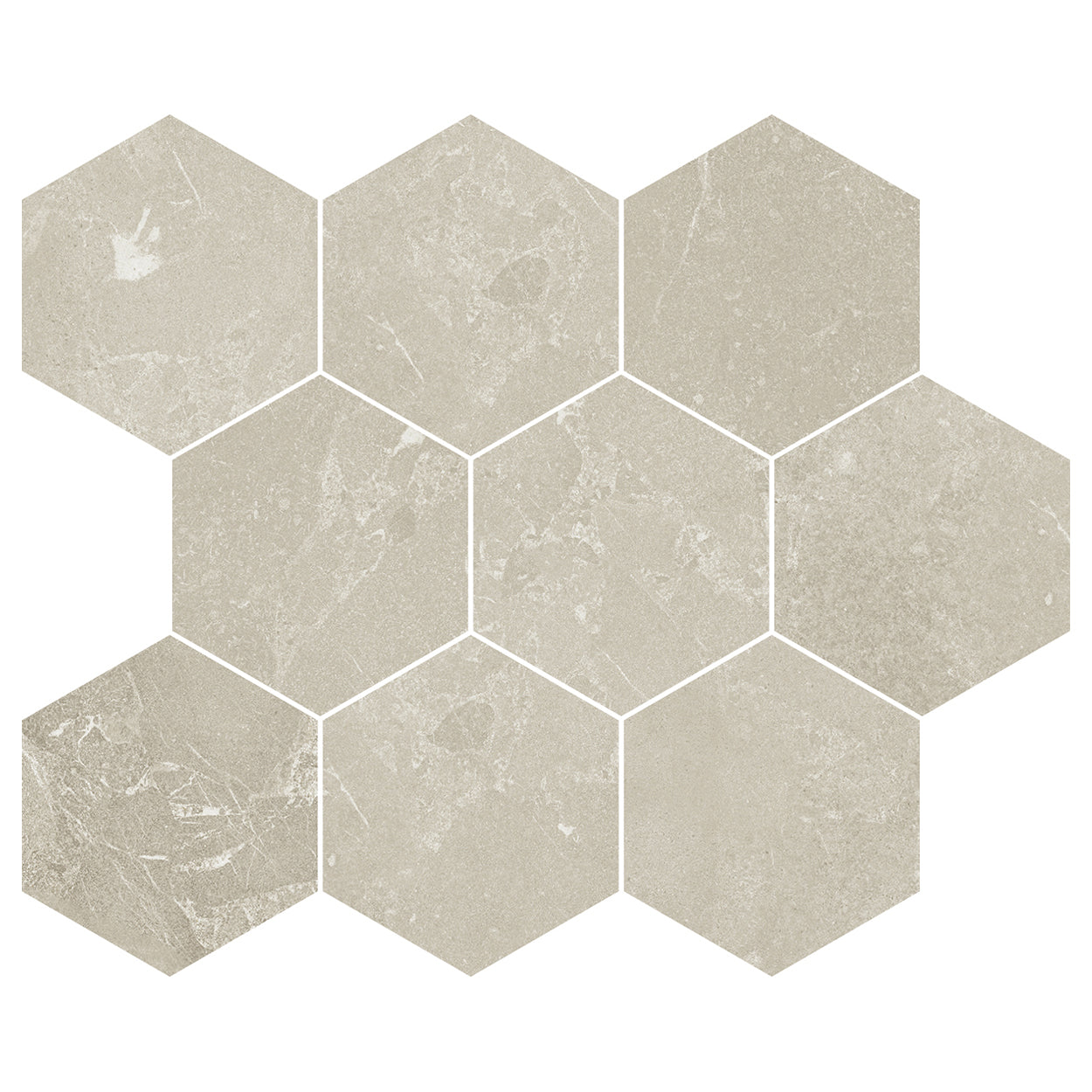 Horizons HOR01 Ivory Hexagon 10x12