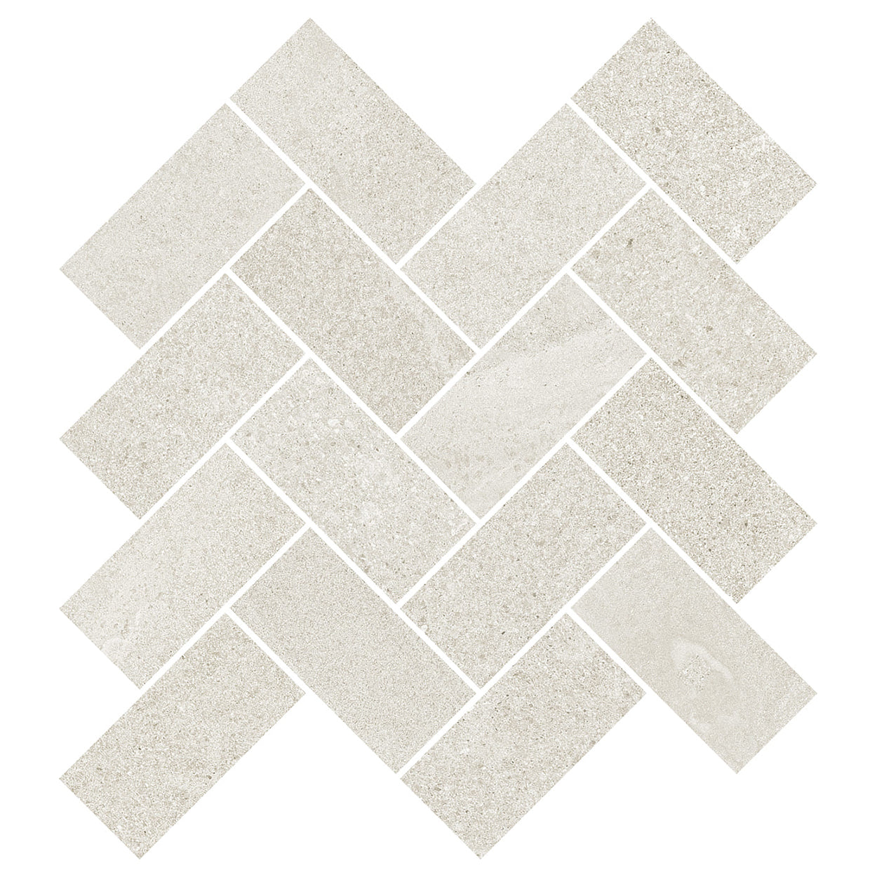 New England HEN10 White Herringbone Mosaic 12x14